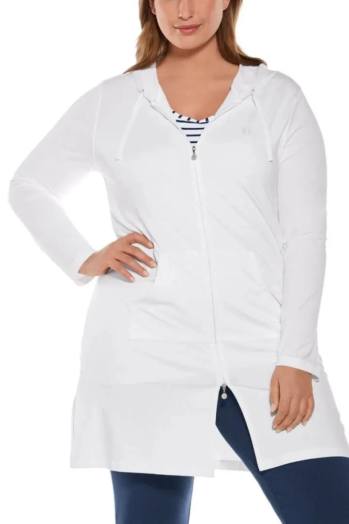 Coolibar - Cabana Hoodie - White 3 Coolibar - Cabana Hoodie - White