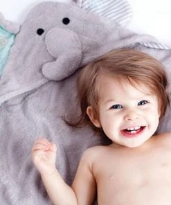 Zoocchini Hooded Baby Towel- Elephant