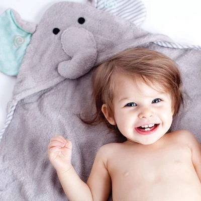 Zoocchini Hooded Baby Towel- Elephant 1 Zoocchini Hooded Baby Towel- Elephant