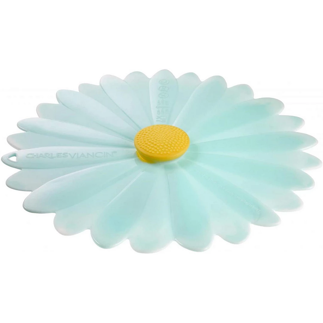 Kitchen & Home Charles Viancin - Daisy Lid - Aqua - Large (11") 1 Kitchen & Home Charles Viancin - Daisy Lid - Aqua - Large (11")