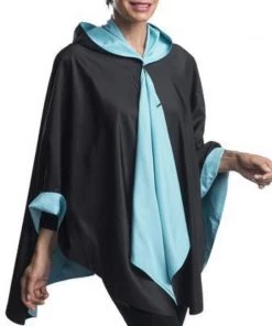 RainCaper- Black/Sky Blue Travel Cape Apparel & Accessories