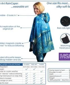 RainCaper- Water Lilies Travel Cape 5 RainCaper- Water Lilies Travel Cape