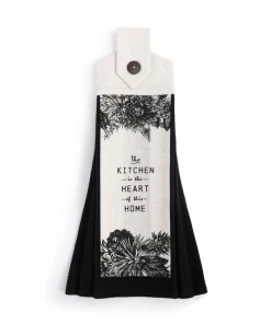 Demdaco - Button Loop Tea Towel - Heart Of The Home