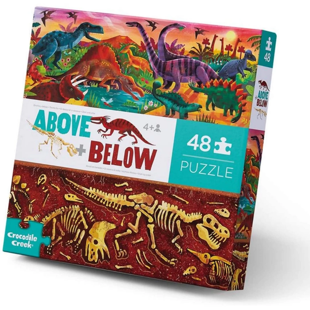 Crocodile Creek - Above + Below 48 Piece Dinosaur World Puzzle 1 Crocodile Creek - Above + Below 48 Piece Dinosaur World Puzzle