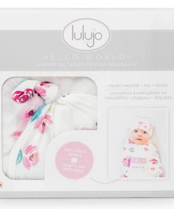 Lulujo Hello World Newborn Set- Posies
