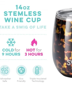 New Arrivals Swig Life- Stemless Cup - Lazy Daisy