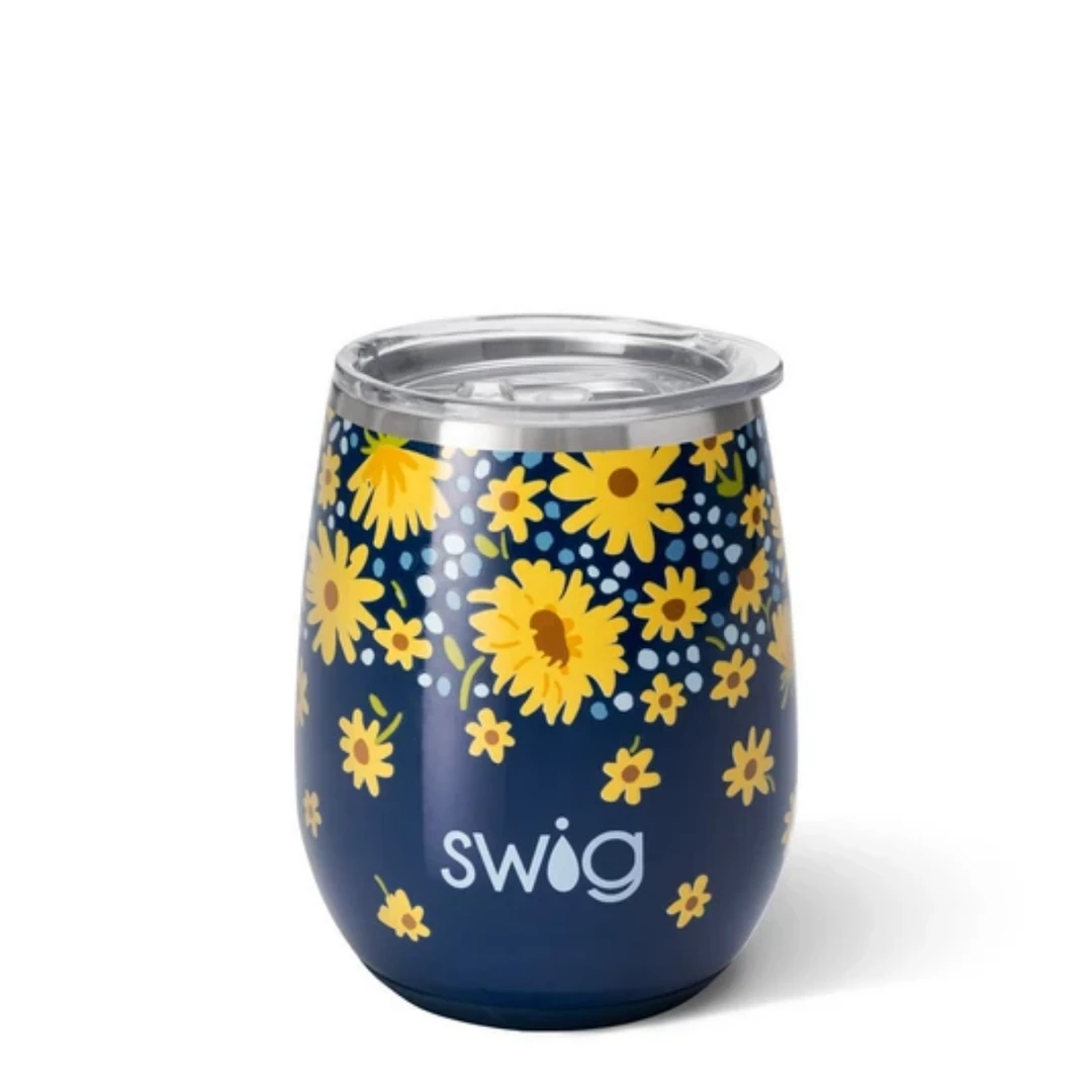 New Arrivals Swig Life- Stemless Cup - Lazy Daisy 1 New Arrivals Swig Life- Stemless Cup - Lazy Daisy