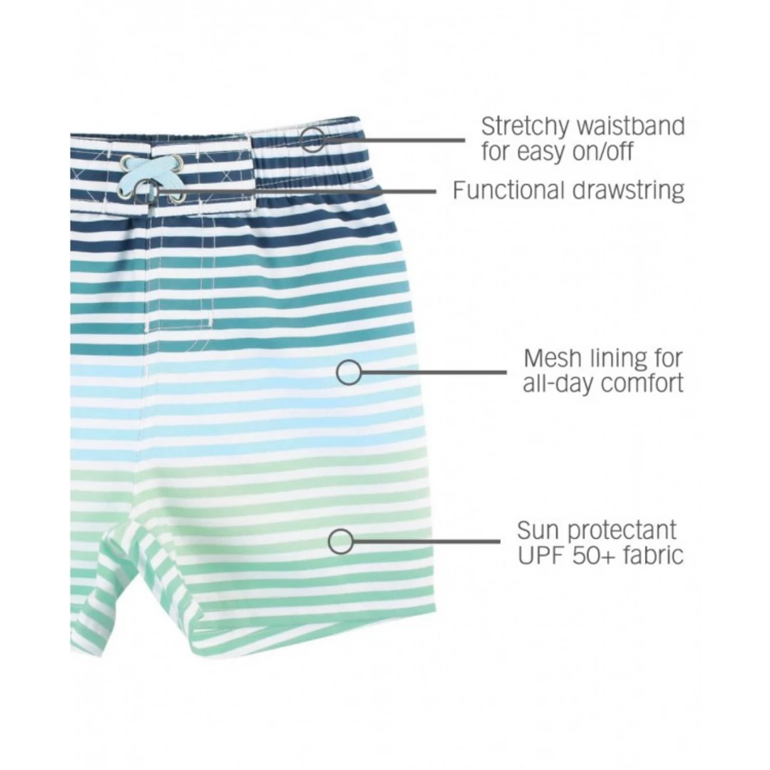 New Arrivals Ruffle Butts - Coastal Stripe Swim Trunks 2 New Arrivals Ruffle Butts - Coastal Stripe Swim Trunks