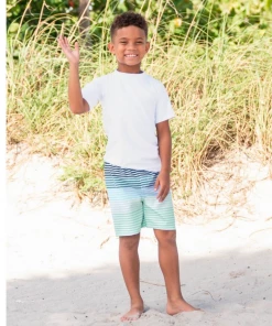 New Arrivals Ruffle Butts - Coastal Stripe Swim Trunks 5 New Arrivals Ruffle Butts - Coastal Stripe Swim Trunks