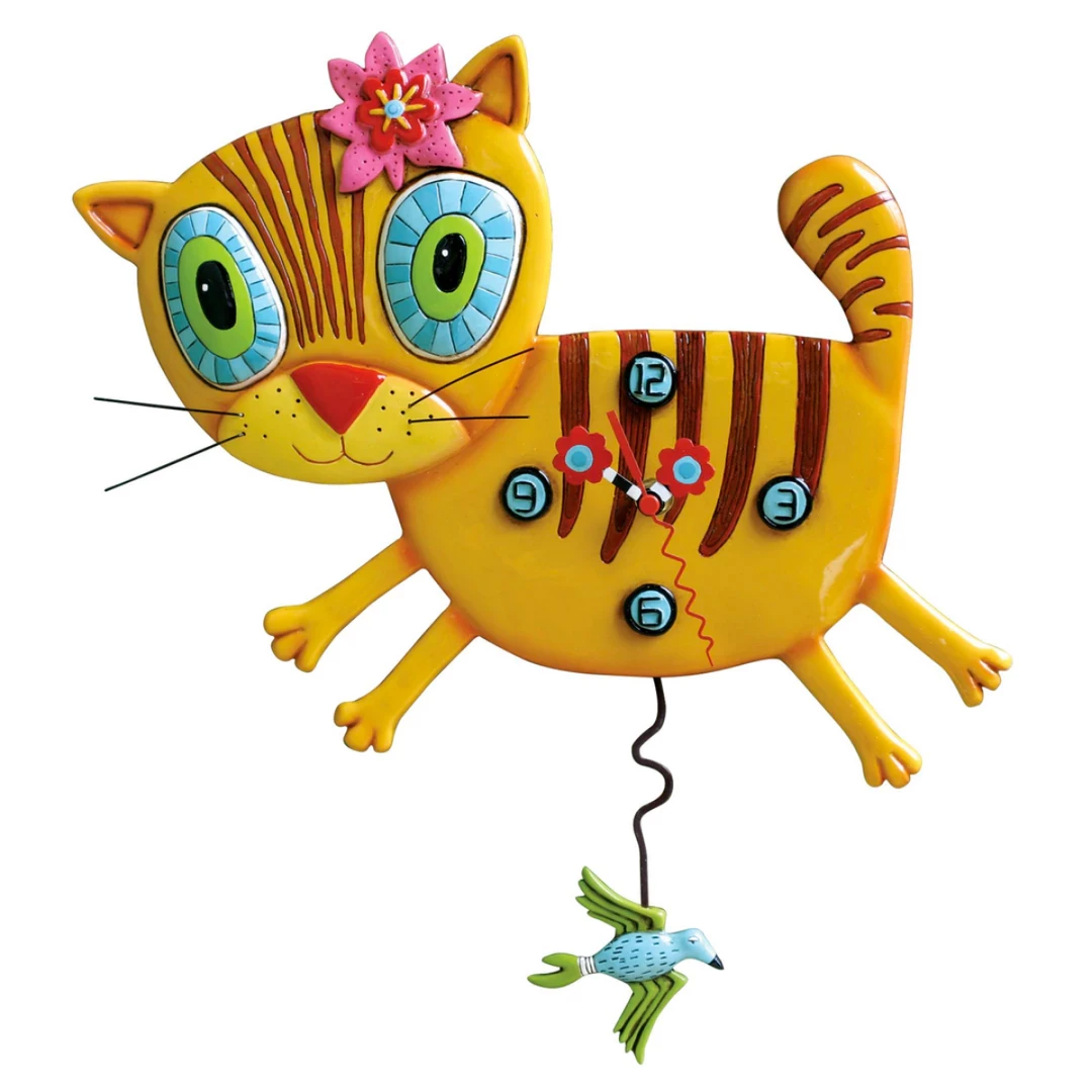 Gifts Allen Designs Kimi Kitty Time Pendulum Clock 1 Gifts Allen Designs Kimi Kitty Time Pendulum Clock