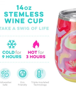 Swig Life- Stemless Cup - Pink Lemonade