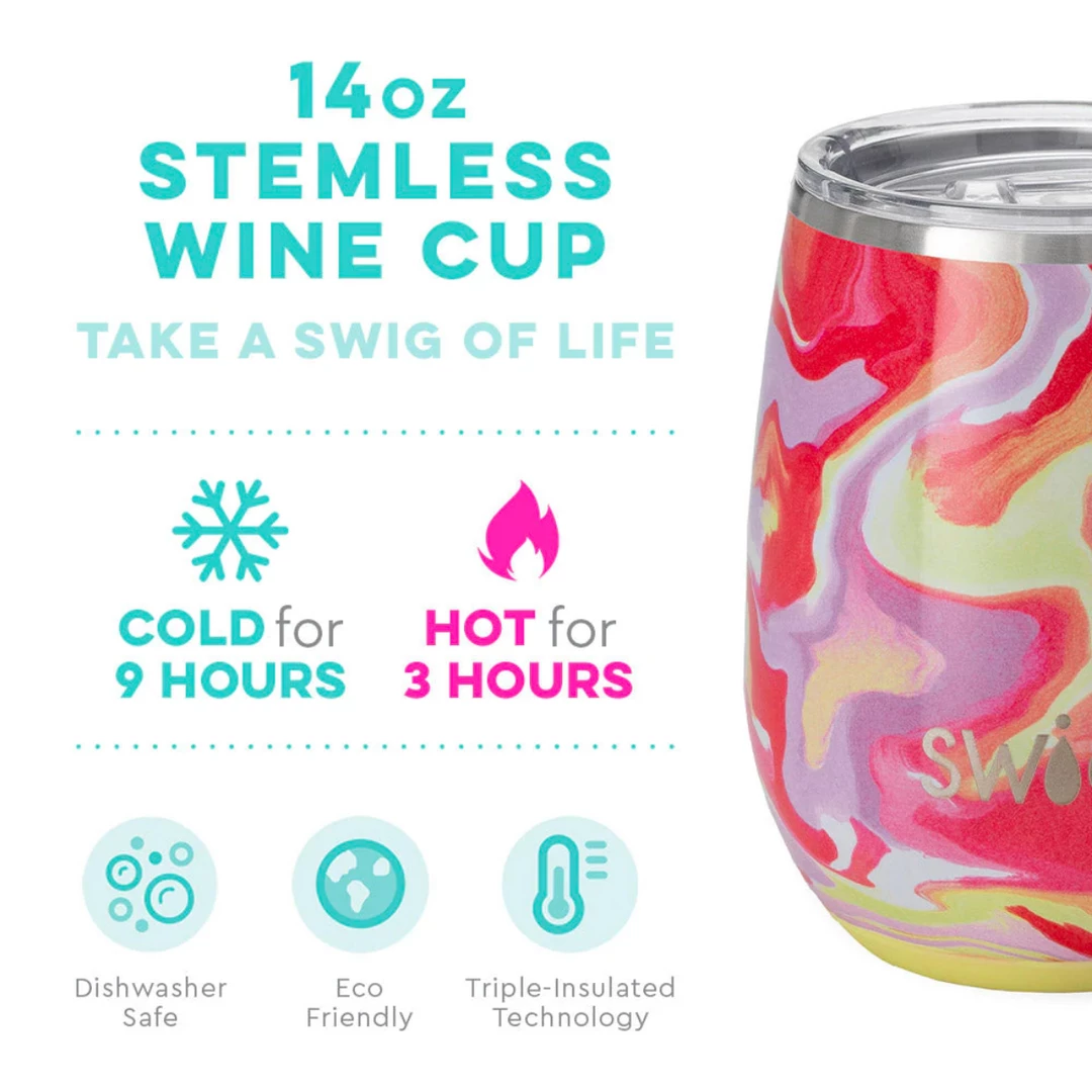 Swig Life- Stemless Cup - Pink Lemonade 2 Swig Life- Stemless Cup - Pink Lemonade