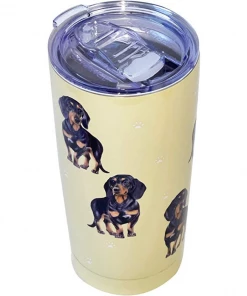 Serengeti Dog Tumbler - Black Dachshund Drinkware