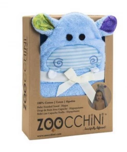 Zoocchini Hooded Baby Towel- Hippo 5 Zoocchini Hooded Baby Towel- Hippo