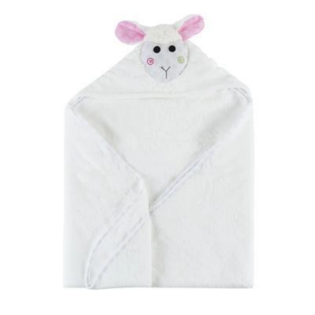Zoocchini Hooded Baby Towel- Lamb 2 Zoocchini Hooded Baby Towel- Lamb