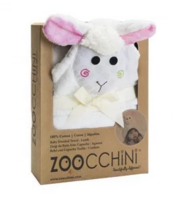 Zoocchini Hooded Baby Towel- Lamb 5 Zoocchini Hooded Baby Towel- Lamb