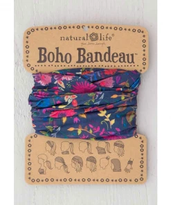 Natural Life Boho Bandeau- Navy Wild Flowers
