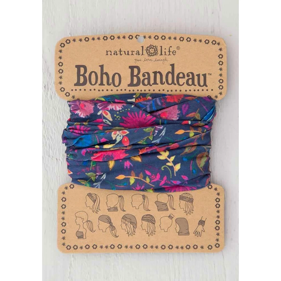 Natural Life Boho Bandeau- Navy Wild Flowers 1 Natural Life Boho Bandeau- Navy Wild Flowers