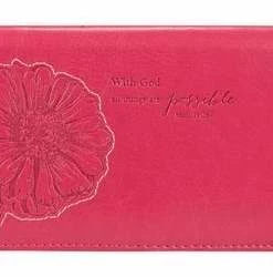 Christian Art Gifts Checkbook Cover - With God All Things Are Possible