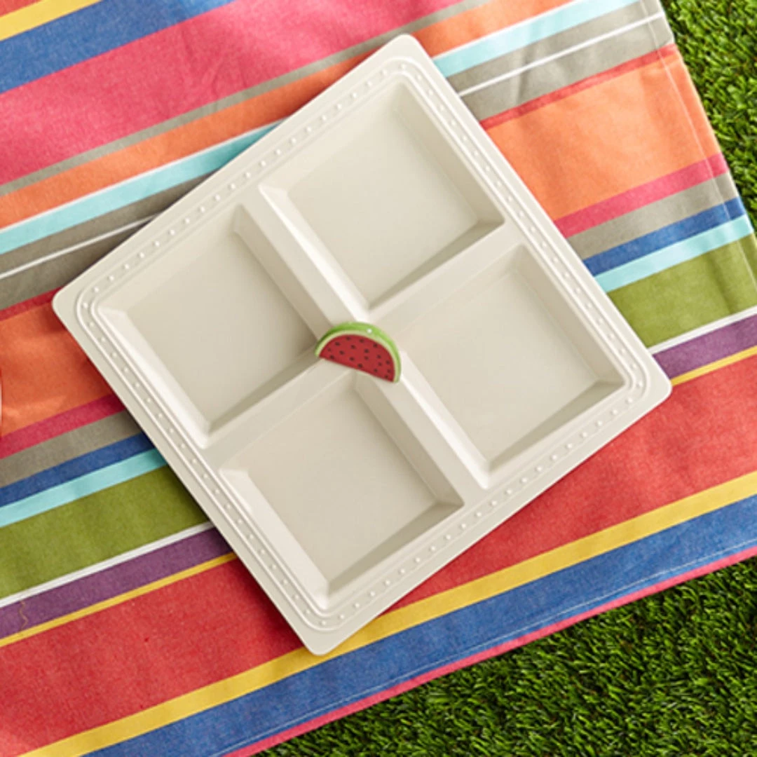 Nora Fleming- Melamine Sectional Server 3 Nora Fleming- Melamine Sectional Server