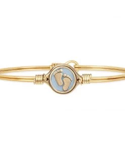 Your Heart's Desire Baby Luca+Danni- Little Footsteps Blue Bangle Bracelet
