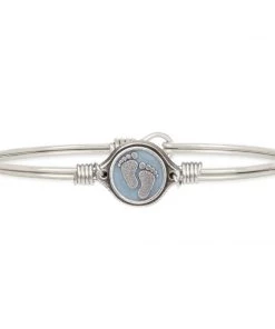 Your Heart's Desire Baby Luca+Danni- Little Footsteps Blue Bangle Bracelet