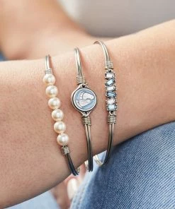 Your Heart's Desire Baby Luca+Danni- Little Footsteps Blue Bangle Bracelet