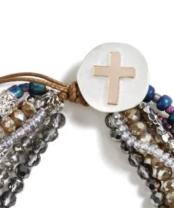 Demdaco Inspirational Your Journey Prayer Bracelet- Grey