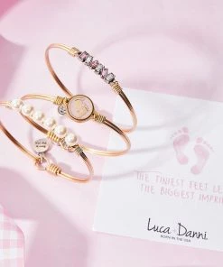 Your Heart's Desire Luca+Danni- Little Footsteps Pink Bangle Bracelet Baby