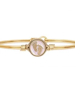 Your Heart's Desire Luca+Danni- Little Footsteps Pink Bangle Bracelet Baby