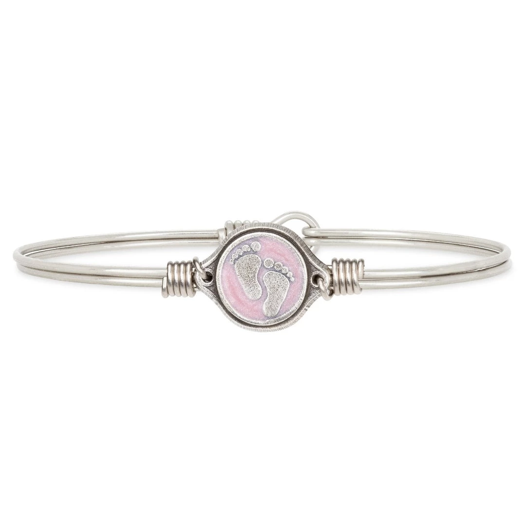 Your Heart's Desire Luca+Danni- Little Footsteps Pink Bangle Bracelet Baby 3 Your Heart's Desire Luca+Danni- Little Footsteps Pink Bangle Bracelet Baby